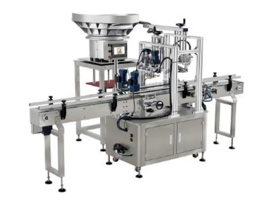 Automatic 4 Wheel Capping Machine with Cap Sorter