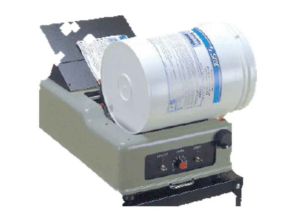 BMADL-205 Hotmelt Wrap Labeler for Pails with Wheeled Cart