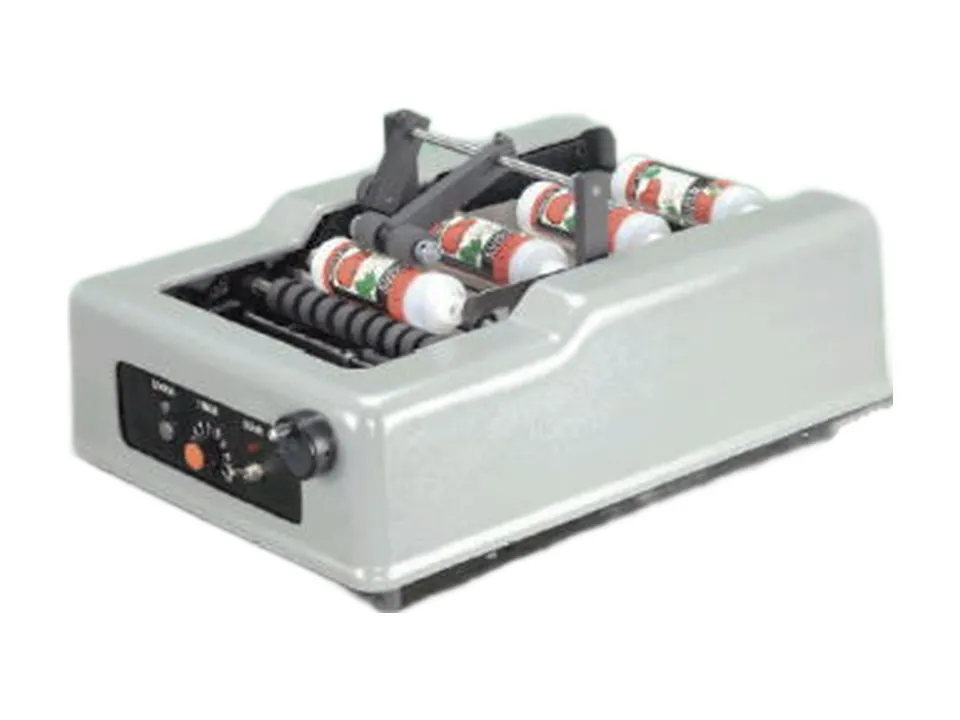 BMADL-310 Semi-Automatic Push Thru Wrap Labeler with Wheeled Cart