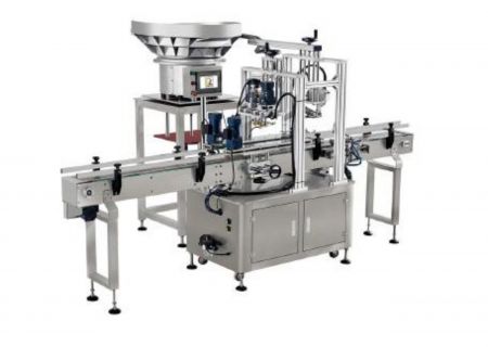 Automatic 4 Wheel Capping Machine with Cap Sorter